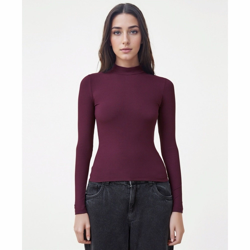 Cotton On Deep Maroon Long Sleeve Top